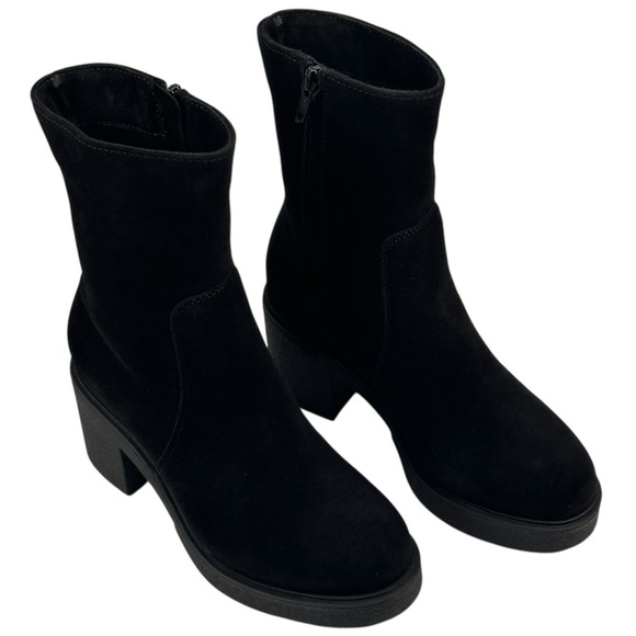 La Canadienne Zed Black Oiled Suede Boots Womens Size 6.5M Waterproof New $550 - Picture 1 of 10
